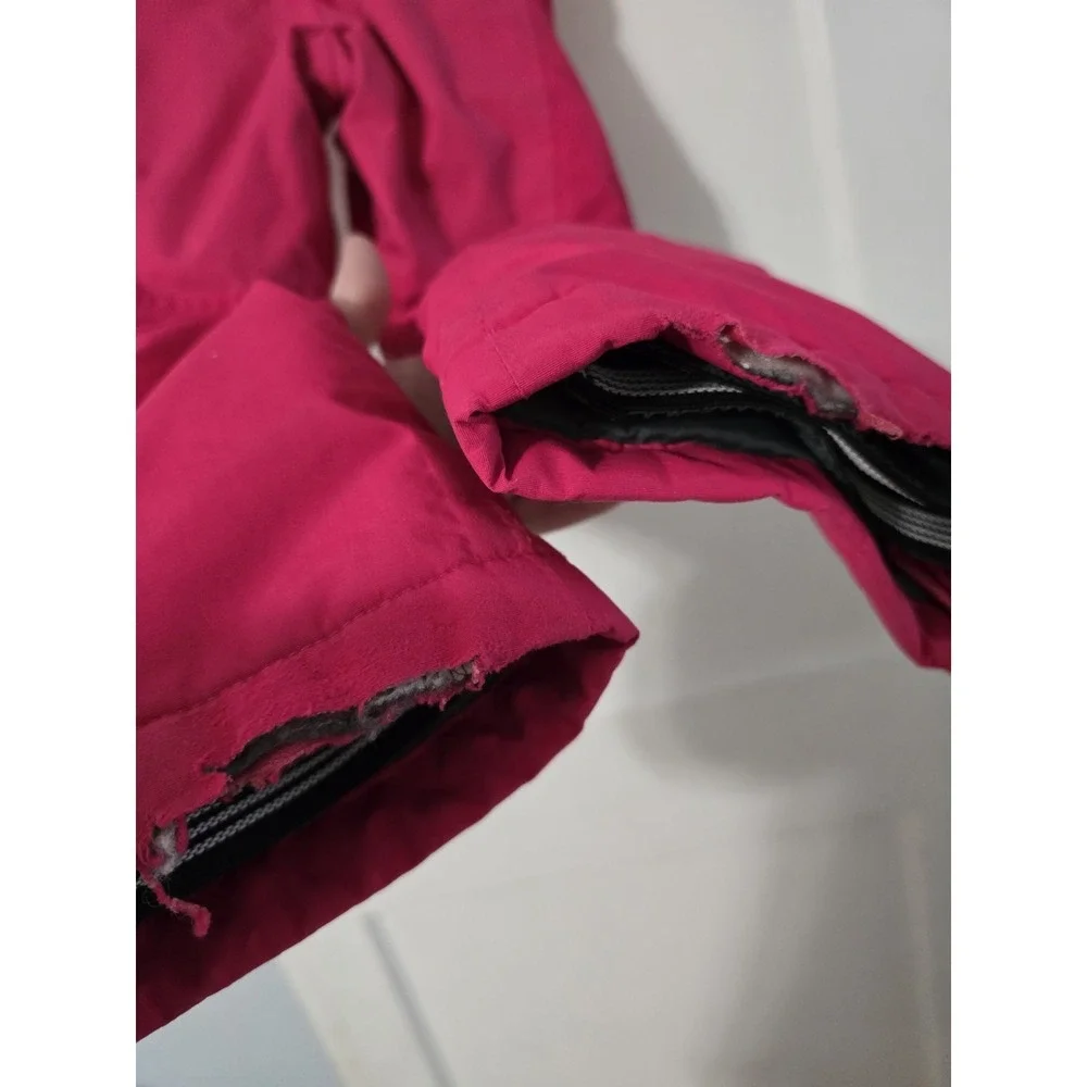 Lands' End Snow Bibs Kids‎ 5 Pink Insulated Nylon Grow A Long Adjustable Straps